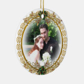 Eerste Kerstmis samen met foto Keramisch Ornament (Rechts)