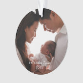 Eerste Kerstmis samen met pasgeboren baby Ornament (voorkant)