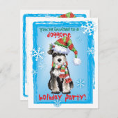 Eerste Kerstmis Uitnodiging Schnauzer (Voorkant / Achterkant)