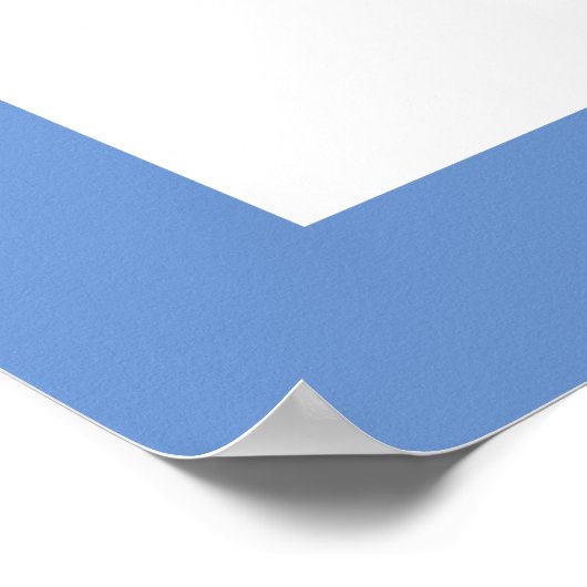 Eerste Kerstmis van baby - Aangepaste blauwe keepo Poster (Hoek)