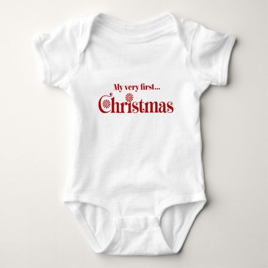 Eerste Kerstmis van baby Romper (Voorkant)