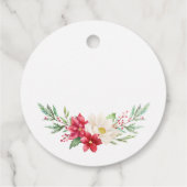 Eerste Kerstmis van de eerste verjaardag Rode wint Bedankjes Labels (Achterkant)