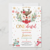 Eerste Kerstmis van de eerste verjaardag Rode wint Kaart (Voorkant)