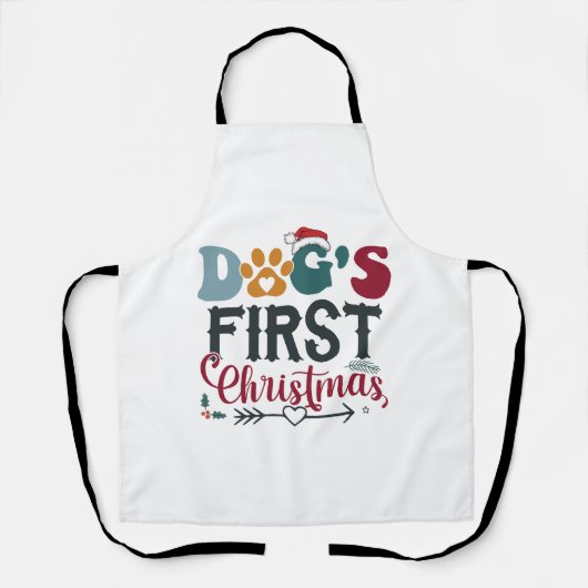 Eerste Kerstmis van de hond Schort (Voorkant)