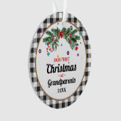 Eerste Kerstmis van grootouder met eigen merk Ornament (voorkant)