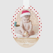 Eerste Kerstmis van je baby - aangepast fotogeheug Ornament (voorkant)