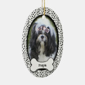 Eerste Kerstmis van Puppy ・ Goedgekeurde hond ・ Da Keramisch Ornament (Rechts)