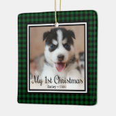 Eerste Kerstmis van Puppy Keramisch Ornament (Links)