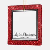 Eerste Kerstmis van Puppy Keramisch Ornament (Links)