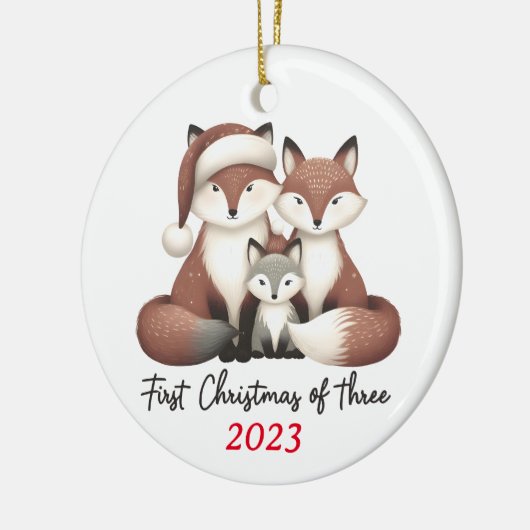 Eerste Kerstmis van Three Fox Ornament (Links)