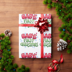 Eerste Kerstmis voor baby Cadeaupapier