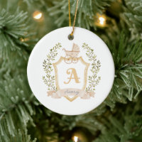 Eerste Kerstmis voor baby | Crest Monogram