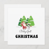 Eerste Kerstmis voor baby Feestdagenkaart (Voorkant / Achterkant)