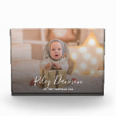 Eerste Kerstmis voor baby Fotoblokken (Voorkant)