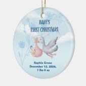 Eerste Kerstmis voor baby Keramisch Ornament (Links)