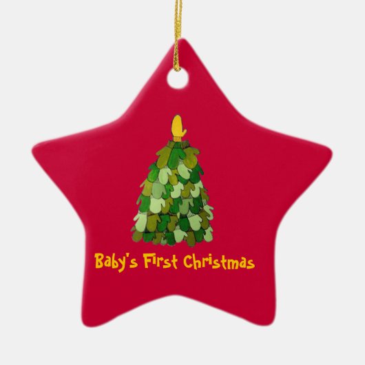 Eerste Kerstmis voor baby Keramisch Ornament (Voorkant)