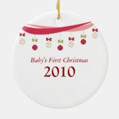 Eerste Kerstmis voor baby | kerstversiering Keramisch Ornament (Achterkant)