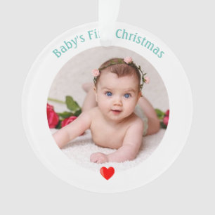 Eerste Kerstmis voor baby met aangepaste foto Ornament