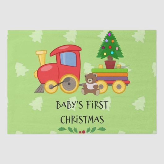 Eerste Kerstmis voor baby Tissuepapier (Voorkant)