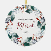 Eerste kerstOrnament in ruste Keramisch Ornament (Voorkant)