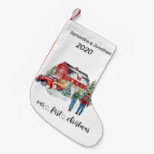 Eerste kerstPas getrouwd Landbarnwinter Kleine Kerstsok (Voorkant (Hangend))