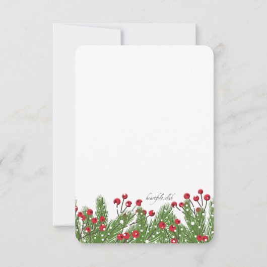 Eerste kerstpine en uitnodiging voor Berry's (Achterkant)