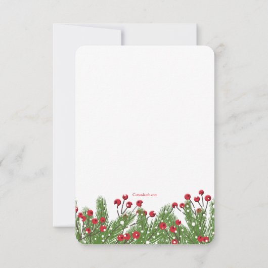 Eerste kerstpine en uitnodiging voor Berry's (Achterkant)