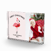 Eerste Kerstroze flamingo Santa Fotoblokken (Rechts)