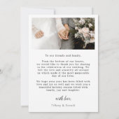 Eerste kerstscript 2 foto's bruiloft kerst bedankkaart (Achterkant)