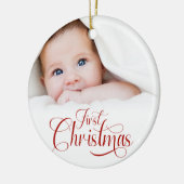 Eerste Kerstscript 2 Foto's Ornament (Links)