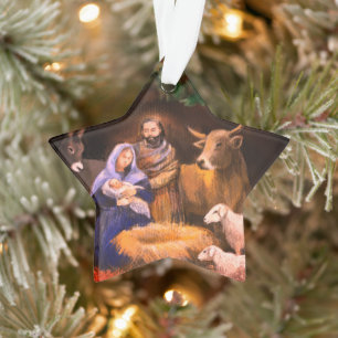 Eerste kerststal ornament