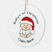 Eerste kerstversiering baby - Gepersonaliseerd Keramisch Ornament (Links)