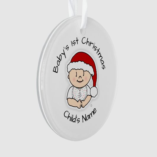 Eerste kerstversiering baby - Gepersonaliseerd Ornament (voorkant)