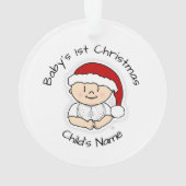 Eerste kerstversiering baby - Gepersonaliseerd Ornament (achterkant)
