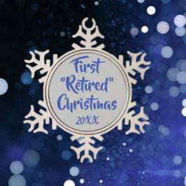 Eerste kerstversiering in ruste tin sneeuwvlok ornament