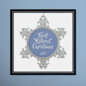 Eerste kerstversiering in ruste tin sneeuwvlok ornament