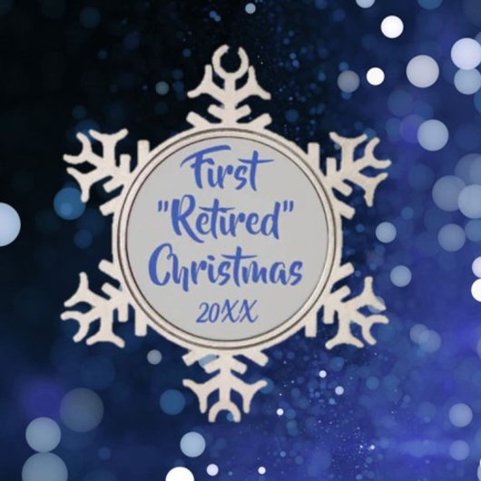 Eerste kerstversiering in ruste tin sneeuwvlok ornament