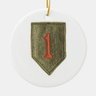 Eerste kerstversiering infanteriedivisie keramisch ornament