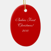 Eerste kerstversiering keramisch ornament (Achterkant)