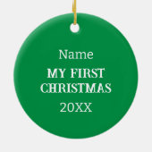 Eerste kerstversiering keramisch ornament (Achterkant)