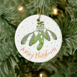 Eerste kerstversiering Oorspronkelijke Waterverf M Keramisch Ornament