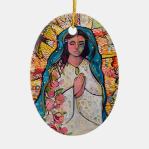 Eerste kerstversiering uit Guadalupe Keramisch Ornament