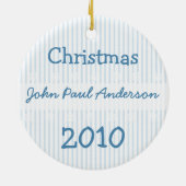 Eerste kerstversiering voor baby's keramisch ornament (Achterkant)