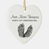 Eerste kerstversiering voor baby's keramisch ornament (Rechts)