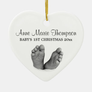 Eerste kerstversiering voor baby's keramisch ornament