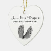 Eerste kerstversiering voor baby's keramisch ornament (Links)