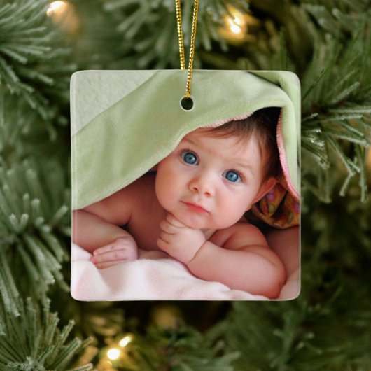 Eerste kerstversiering voor baby's keramisch ornament (Boom)