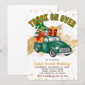 Eerste kerstviering van de Birthday-uitnodiging Kaart (Voorkant / Achterkant)