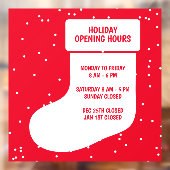 Eerste kerstvoorraad Opening feestdagen Raamsticker (Vel 2)