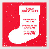 Eerste kerstvoorraad Opening feestdagen Raamsticker (Vel)